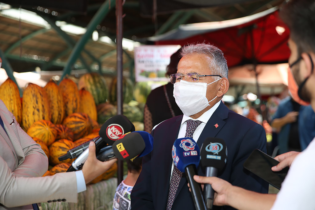 11.08.2020 - Vali Şehmus Günaydın ve Başkan Memduh Büyükkılıç'dan Mevlana Semt Pazarı ve Esnaf Ziyaretleri