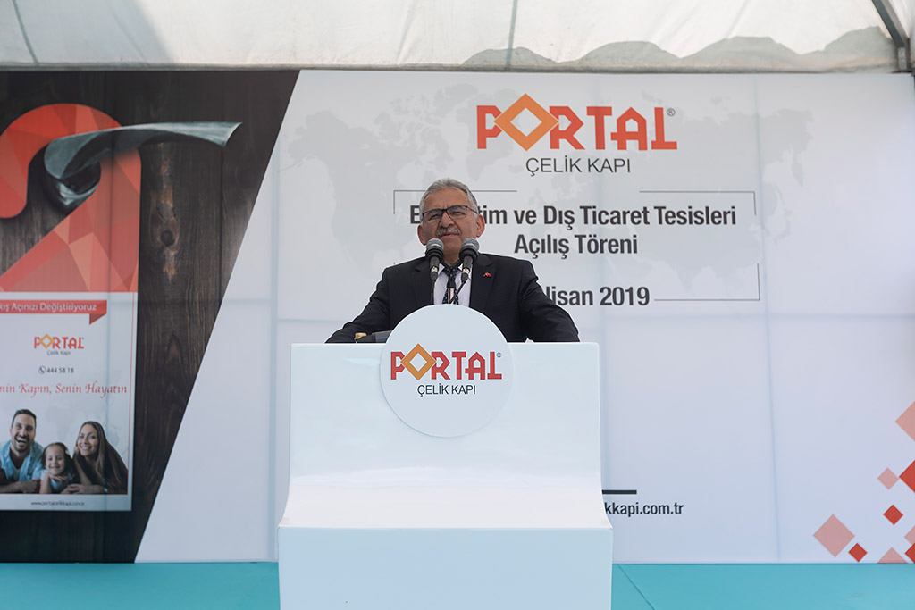 12.03.2019 - Başkan Büyükkılıç, Portal Çelik Kapı Fabrikasının Açılışını Yaptı