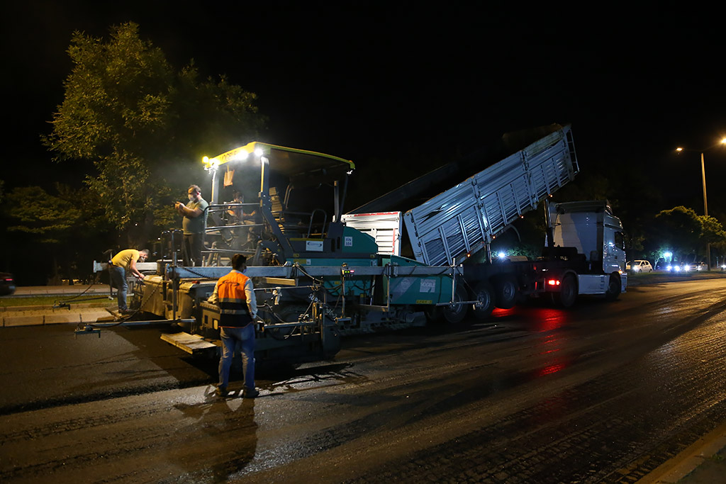 14.07.2020 - Başkan Memduh Büyükkılıç Çevreyol Asfalt Çalışmalarını İnceledi