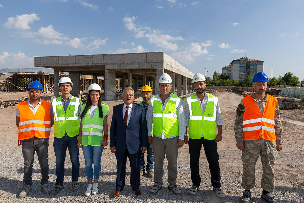 20.08.2019 - Başkan Büyükkılıç, Engelsiz Yaşam Merkezi İnşaatında İncelemelerde Bulundu