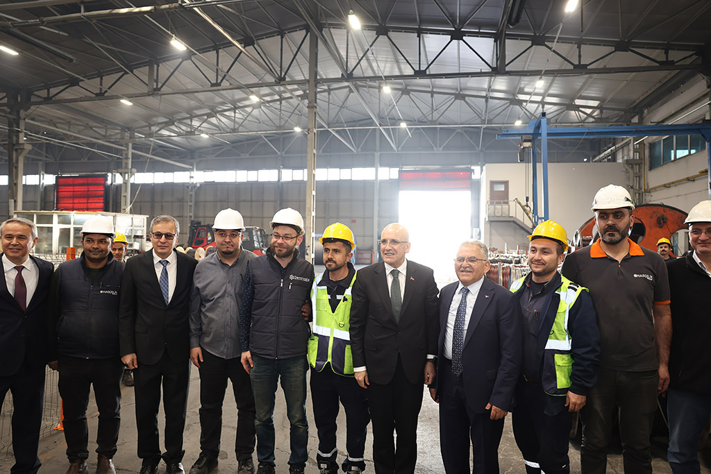 21.02.2024 - Hazine ve Maliye Bakanı Mehmet Şimşek'in İstikbal -  Has Çelik Fabrika Ziyaretleri