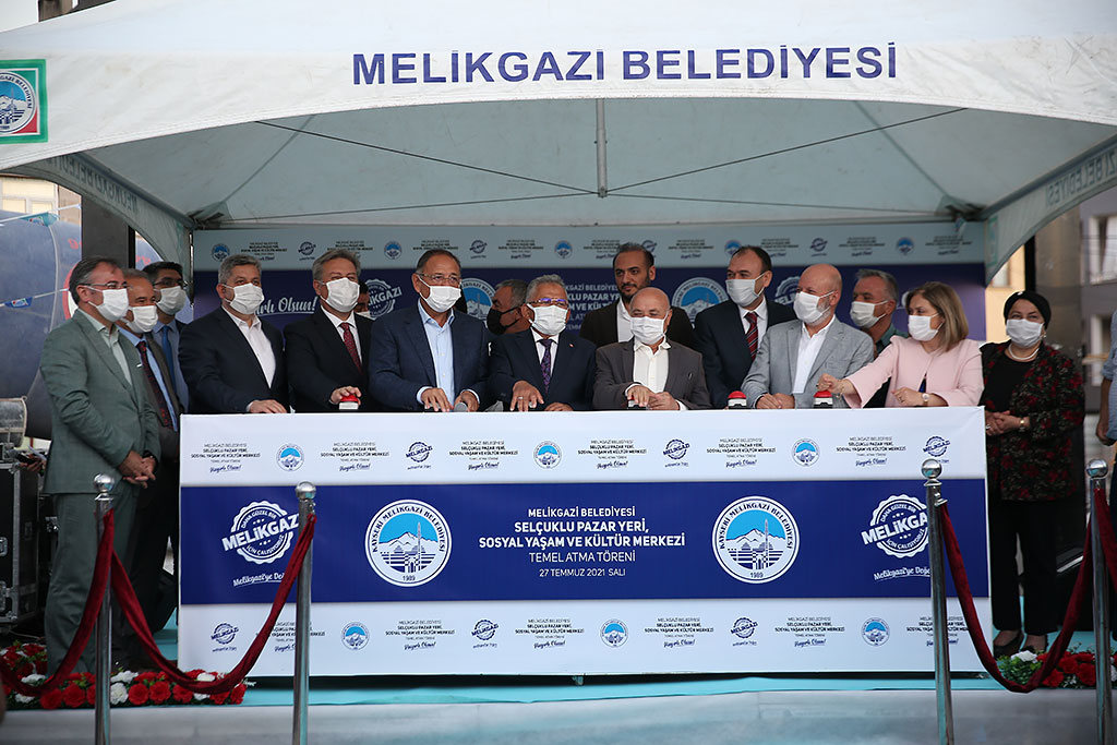 27.07.2021 - Melikgazi Belediyesi Selçuklu Mahallesi Pazar Yeri ve Sosyal Tesis Temel Atma Töreni